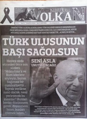 KKTC basını Denktaş'ın ölümünü böyle duyurdu