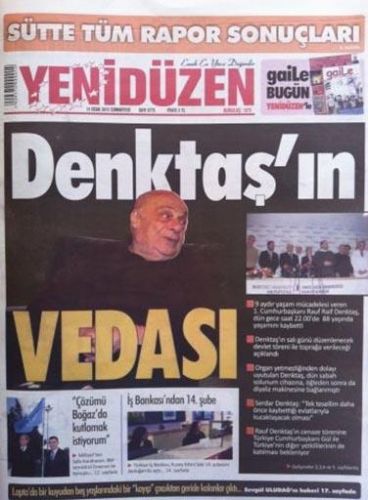 KKTC basını Denktaş'ın ölümünü böyle duyurdu