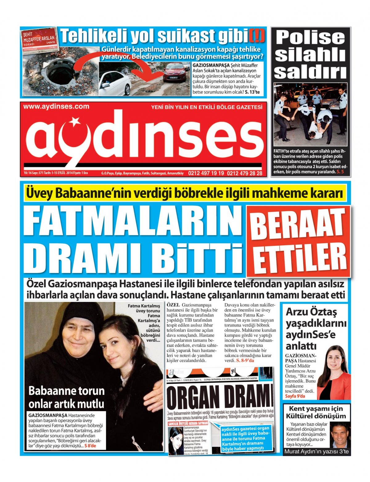 aydınSes gazetesi 1-15 Eylül 2014