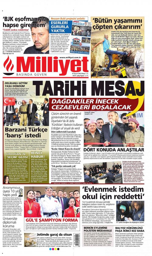aydinses - haberiniz olsun, internet haber, spor, finans, astroloji, sağlık, hava durumu,video, galeri, emlak, seri ilan - 17 Kasım 2013 Manşeti