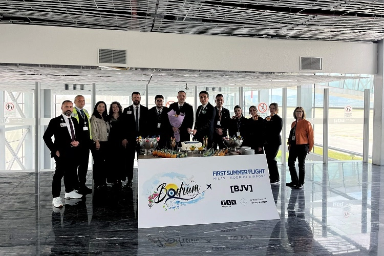 Milas-Bodrum Havalimanı sezonun ilk dış hat uçuşunu karşıladı