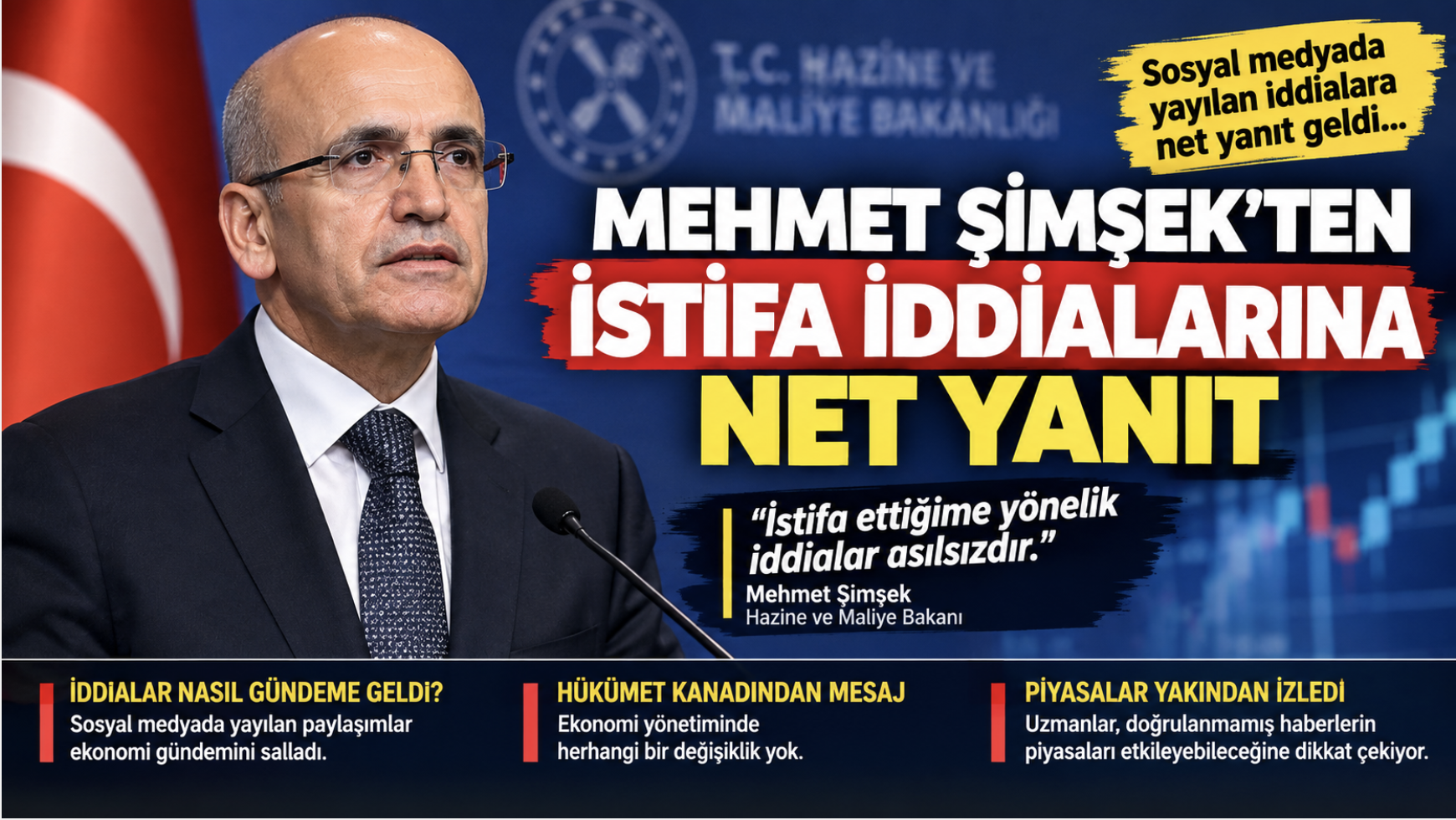 Mehmet Şimşek'ten istifa iddialarına net yanıt: Asılsızdır