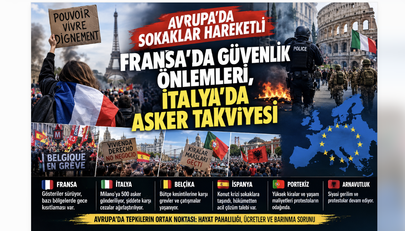 AVRUPA’DA SOKAKLAR KARIŞTI! FRANSA’DA SOKAĞA ÇIKMA YASAKLARI, İTALYA’DA ASKER TAKVİYESİ