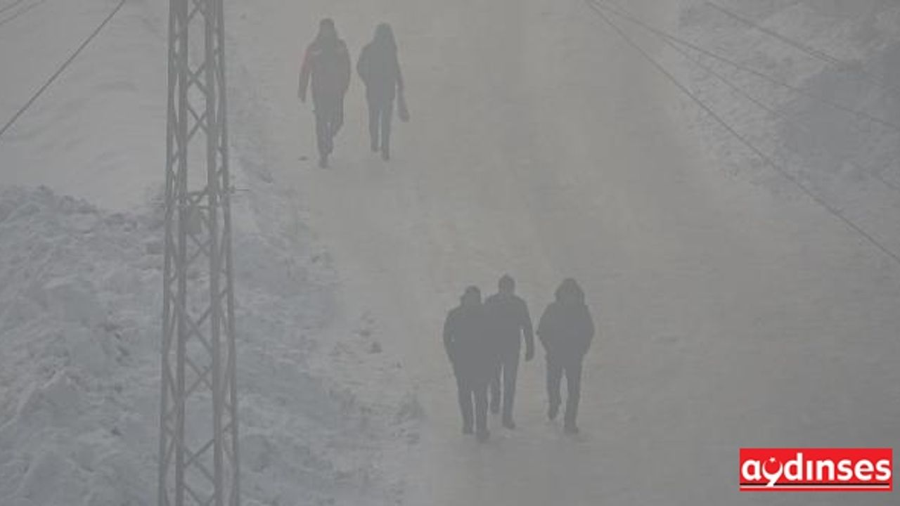 Yüksekova'da dondurucu soğuklara karşı araçlara naylon örttüler