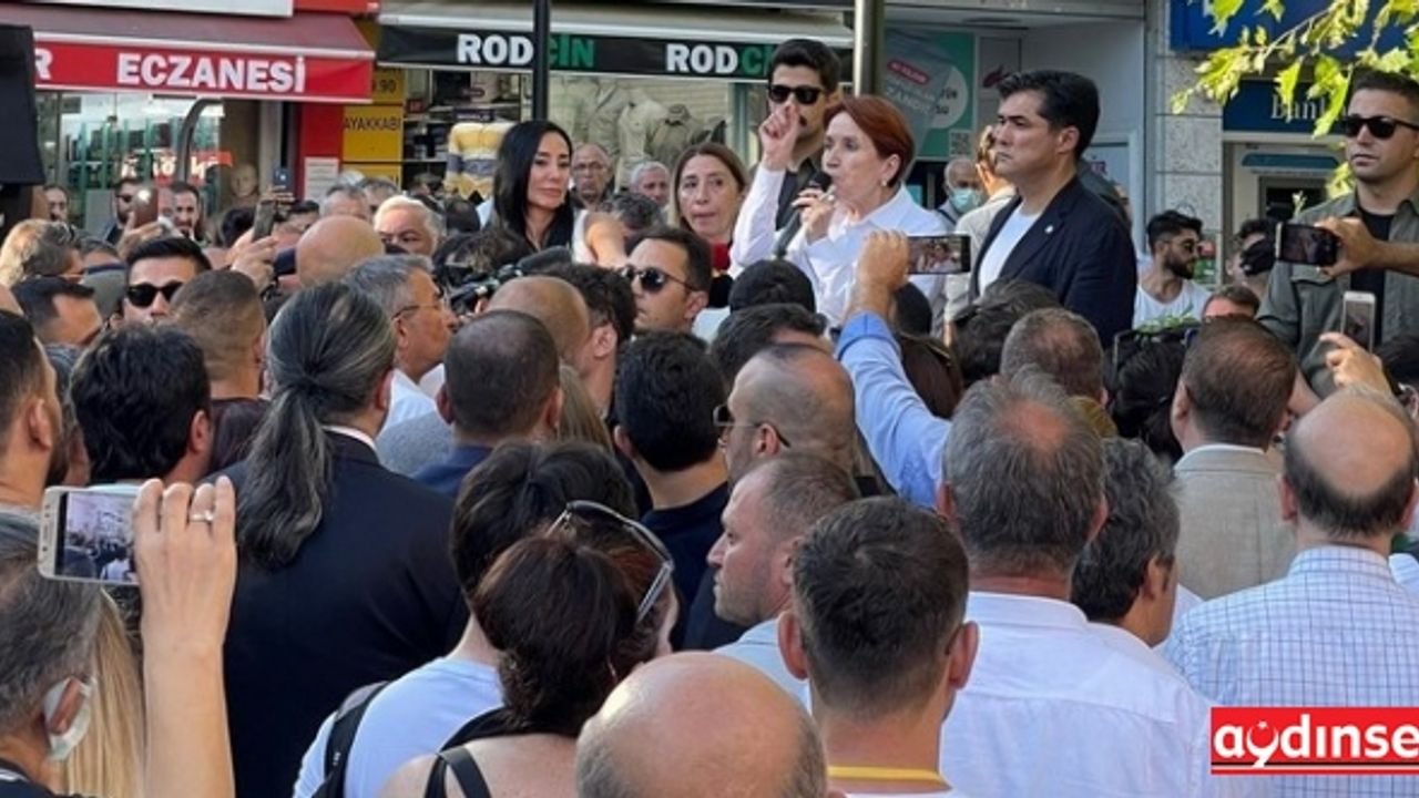 Meral Akşener'e Beşiktaş Çarşı'da esnafı sorunların dinledi
