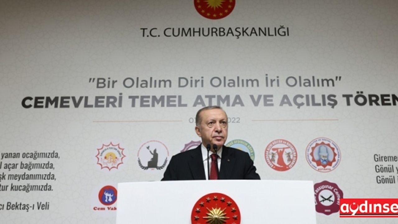 Cumhurbaşkanı Erdoğan Cemevleri toplu açılış töreninde...