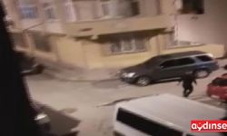 Sultangazi'de kumaş çalan hırsızı kameraya kaydetti