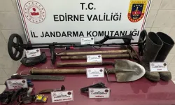 Edirne Enez'de kaçak kazıya 2 tutuklama