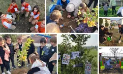 Atatürk'ten ilhamla yeşil vatan... Okullarda fidanlar Atatürk ve vatan sevgisi mesajlarıyla toprakla buluştu