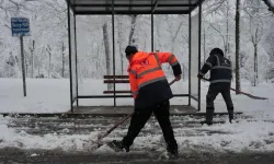 Düzce Belediyesi'nin kar timleri sahada