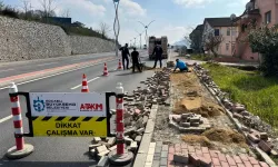 Başiskele'de tretuvar yenileme çalışmaları tamamlandı