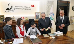 Kayseri Talas'ta küçük başkandan büyük mesajlar