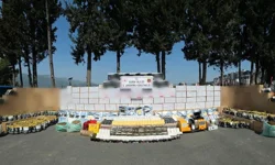 Bursa Gemlik'te milyonlarca makaron ele geçirildi