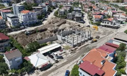 Dikili'nin yeni itfaiye binasında yüzde 30 tamamlandı