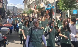 Edirne Keşan'da Hemşireler Haftası'na geleceğin hemşirelerinden kutlama