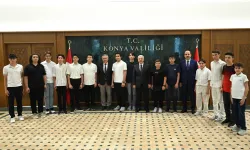 Konya'da Vali Akın ve Başkan Altay şampiyonlarla buluştu