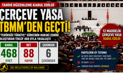Çerçeve Yasa TBMM’den geçti: 468 evet, 88 hayır, 6 çekimser