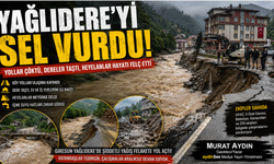 Giresun Yağlıdere'yi Sel Vurdu: Köy Yolları Çöktü, Heyelanlar Ulaşımı Felç Etti
