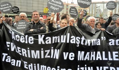 Gaziosmanpaşa'da 'Acele kamulaştırma' protestosu
