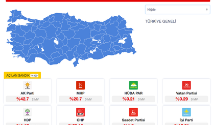 24 Haziran il il Türkiye milletvekili seçim sonuçları