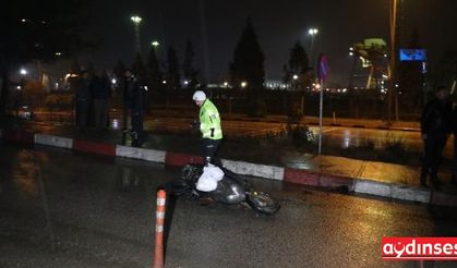 Devrilen motosikletin sürücüsü yaralandı 