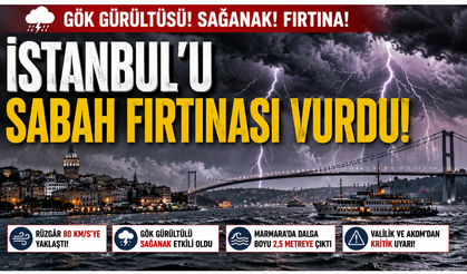 İstanbul'u Sabah Fırtınası Vurdu! Gök Gürültüsüyle Başlayan Yağış Kenti Sarstı