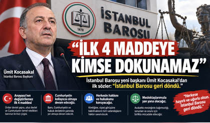 Ümit Kocasakal’dan Anayasa’nın İlk 4 Maddesi Mesajı: İstanbul Barosu Geri Döndü