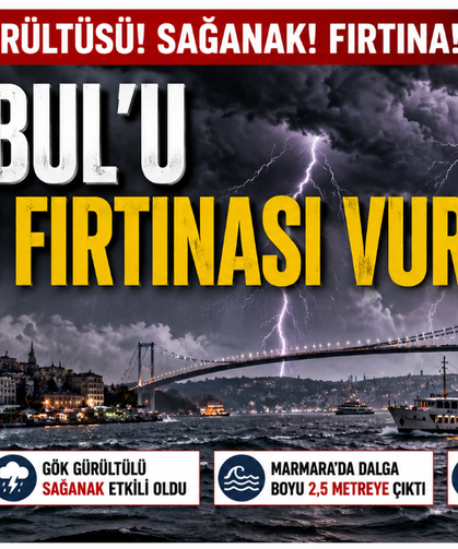 İstanbul'u Sabah Fırtınası Vurdu! Gök Gürültüsüyle Başlayan Yağış Kenti Sarstı