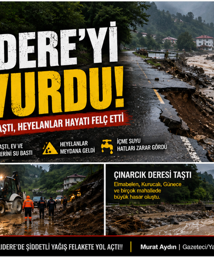 Yağlıdere'yi Sel Vurdu: Köy Yolları Çöktü, Hayat Felç oldu!...