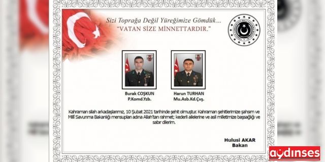 Pençe Kartal-2 harekatında 3 asker şehit oldu... Cenazeler Ankara'da