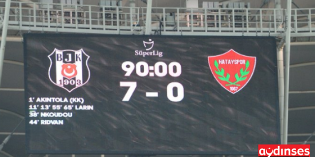Beşiktaş'tan tarihi skor: Beşiktaş-Hatayspor'u 7-0 yendi