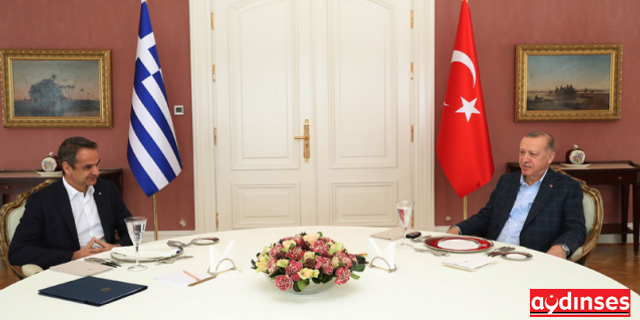 Cumhurbaşkanı  Erdoğan, Yunanistan Başbakanı Miçotakis  bir araya geldi.