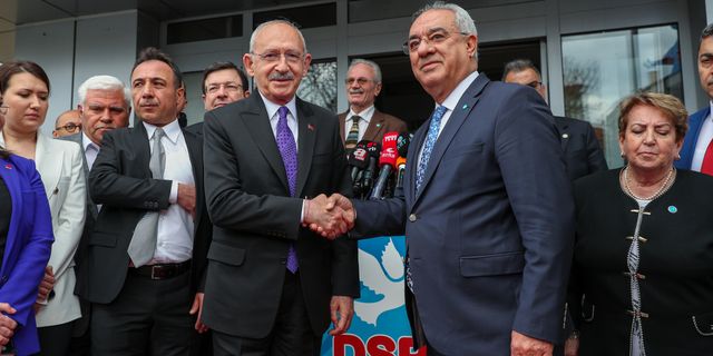 Milet İttifakı Cumhurbaşkanı adayı Kılıçdaroğlu DSP'yi ziyaret etti