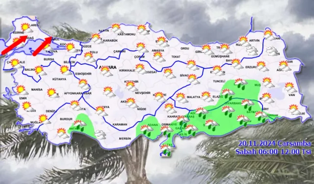 Sondakika... Meteoroloji'den 20 Kasım raporu... Marmara'da kuvvetli rüzgar