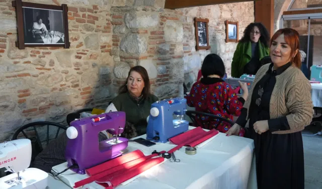 Muğla Milas'ta el emeği çantalar üretildi