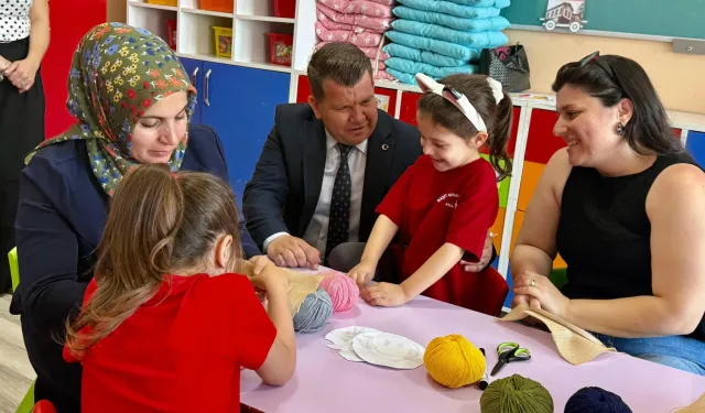Edirne Keşan'da minik eller iş başında