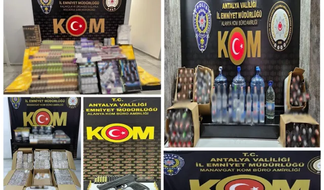 Antalya'da kaçakçılık operasyonları... 19 şüpheliye adli işlem