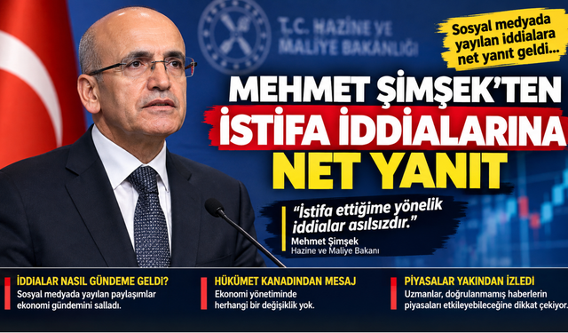 Mehmet Şimşek'ten istifa iddialarına net yanıt: Asılsızdır