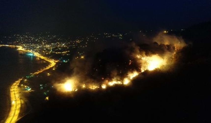 Giresun'daki orman yangınını, 15,5 saat sonra yağmur söndürdü