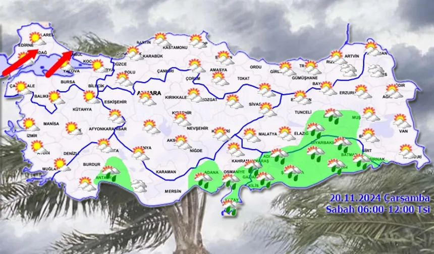 Sondakika... Meteoroloji'den 20 Kasım raporu... Marmara'da kuvvetli rüzgar