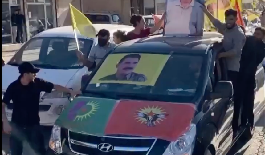 PKK Silah Bırakma gününde Teröristbaşı APO için yürüdü!...