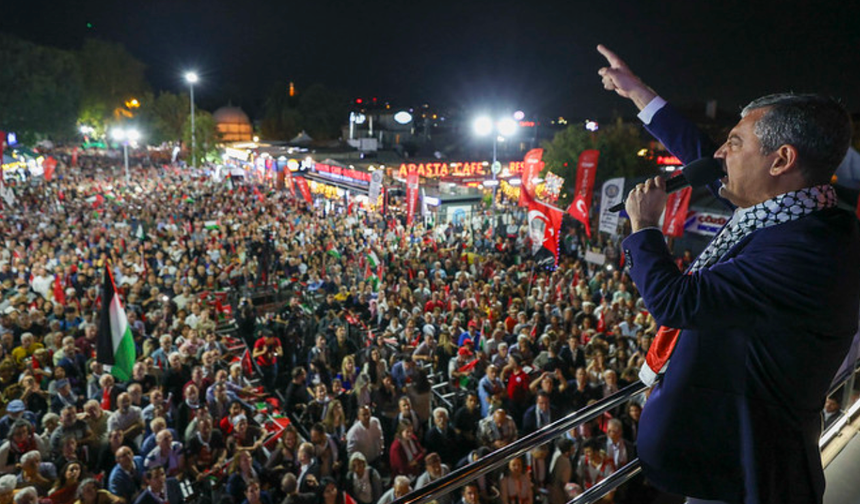 CHP'nin 'Eyüpsultan'da  Filistin'e Destek Mitingi'ne yoğun katılım!...