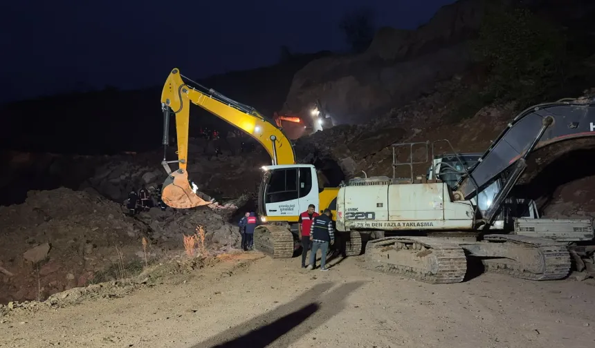 Ordu Fatsa'da taş ocağında göçük!