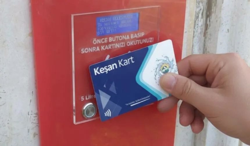 Keşan'da hayır çeşmelerinde kartlı dönem