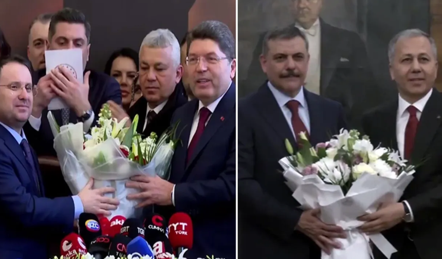 İçişleri ve Adalet Bakanlıklarında devir teslim yapıldı