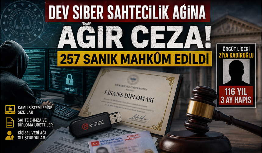 Dev Siber Sahtecilik Ağına Ağır Ceza: 257 Sanık Mahkûm Edildi