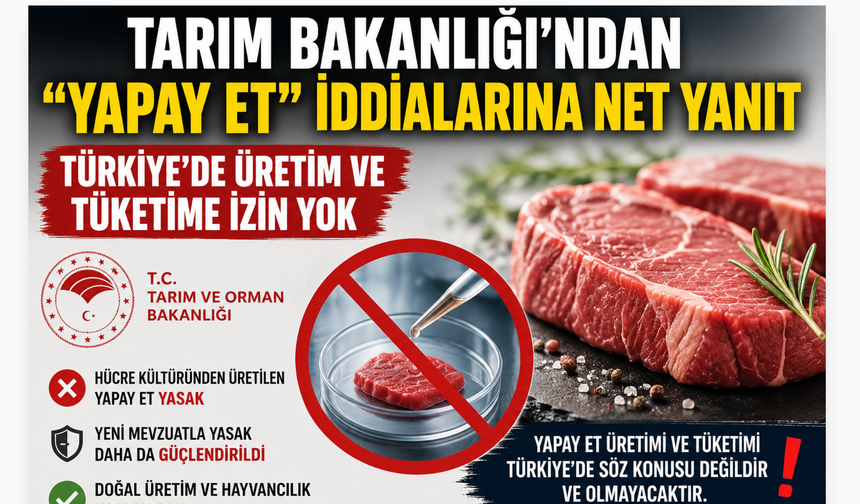 Tarım Bakanlığı'ndan 'yapay et' açıklaması... Türkiye'de üretim ve tüketime izin yok!