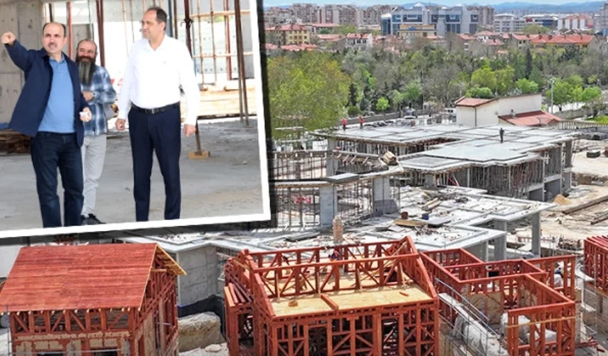 Konya'da Mevlevi Dergahı inşaatı hızla sürüyor