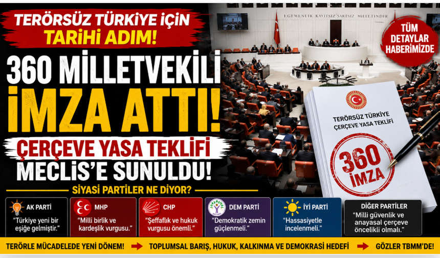 Çerçeve Yasa Teklifi TBMM’ye Sunuldu; Siyasi Partilerden farkı değerlendirmeler!