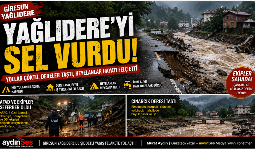 Yağlıdere'yi Sel Vurdu: Köy Yolları Çöktü, Hayat Felç oldu!...
